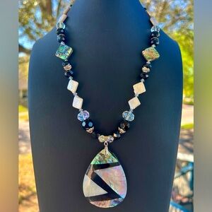 Hand Crafted Artisan Necklace✨ Midnight Mirage